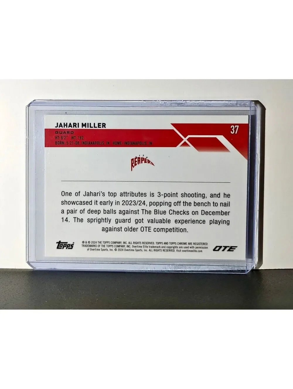Jahari Miller Rookie Card 2023-24 Topps Chrome Overtime #37 City Reapers